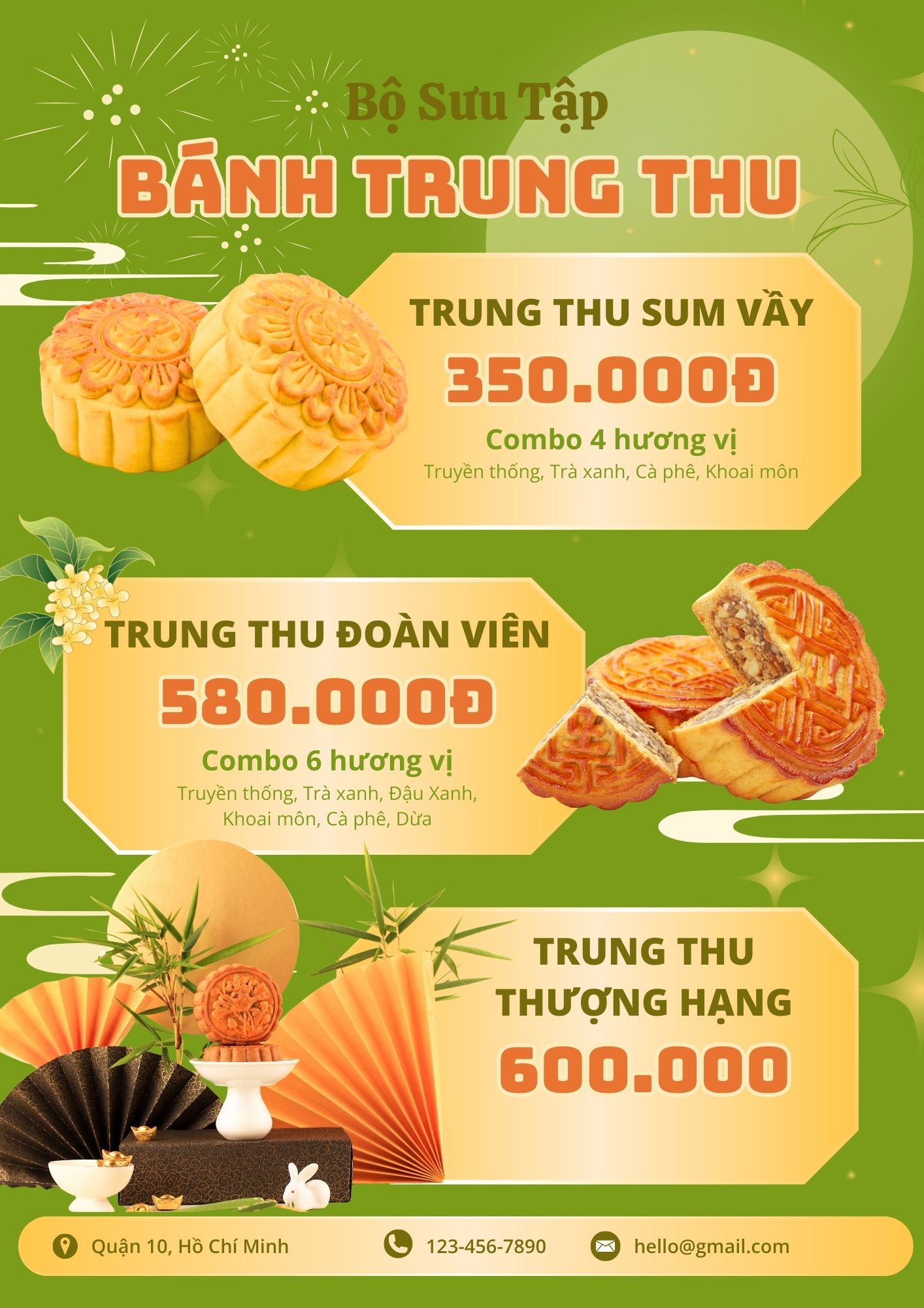 Mẫu tờ rơi giá rẻ bánh trung thu