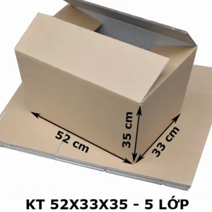 Mẫu hộp carton đựng giày dép 5 lớp