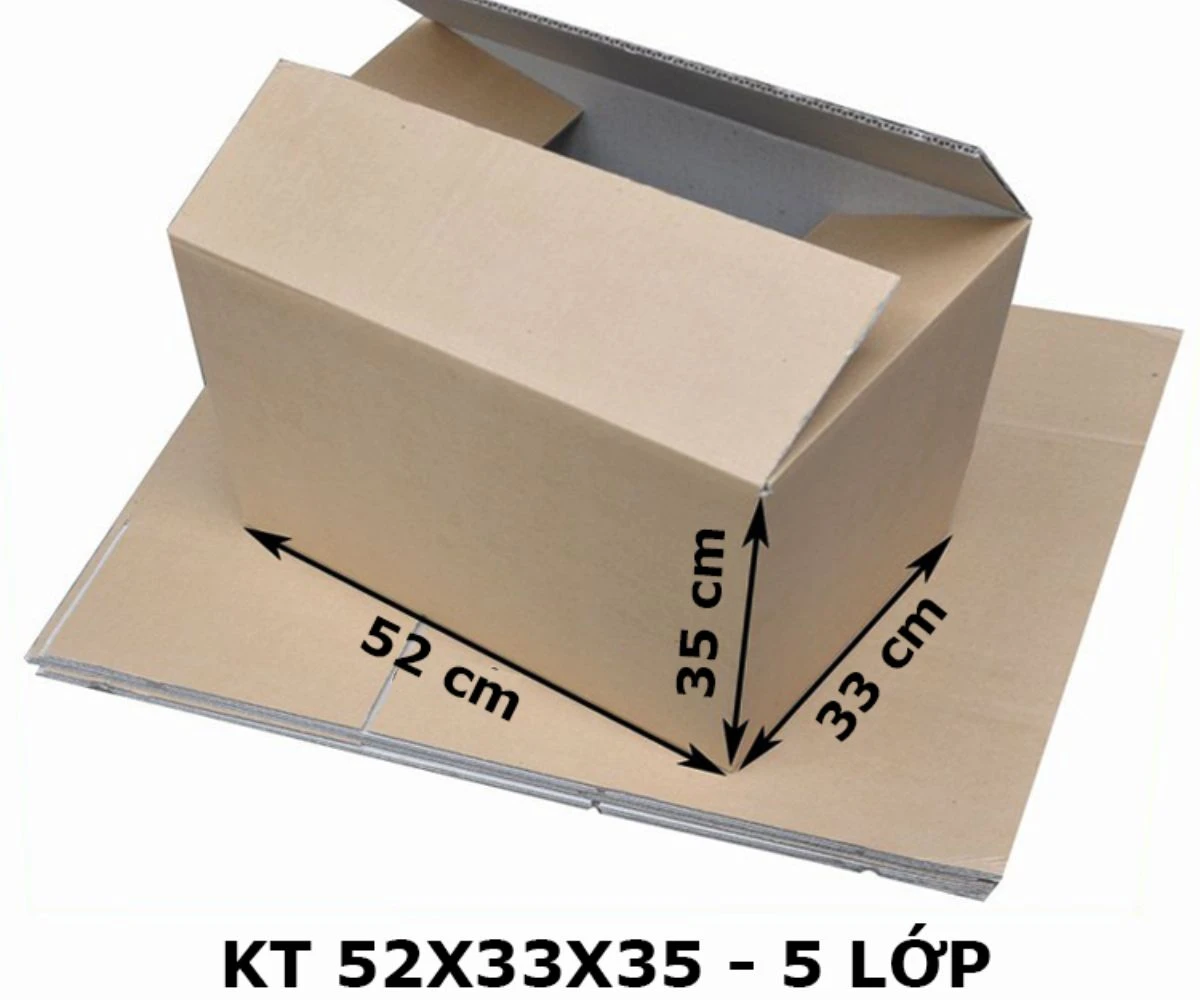 Mẫu hộp carton đựng giày dép 5 lớp
