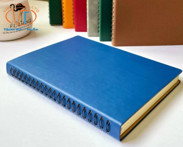 Sổ tay bìa da có khóa còng