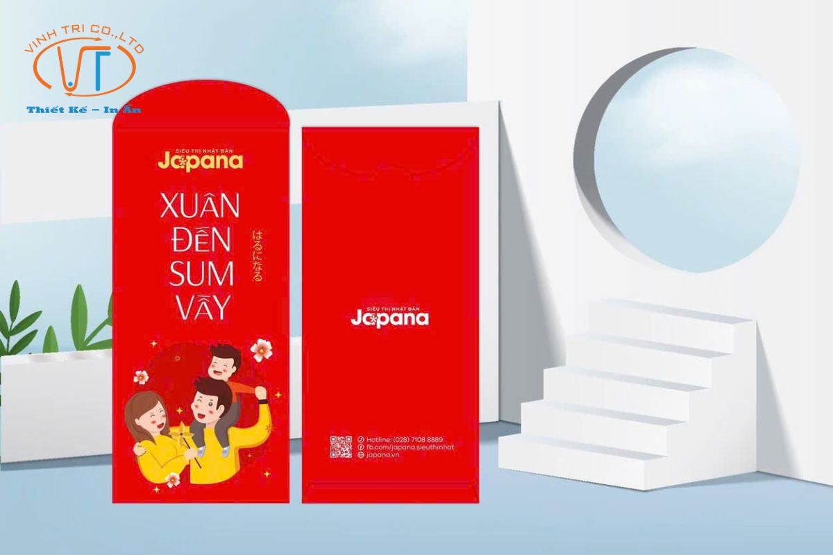 Mẫu bao lì xì đỏ của Japana