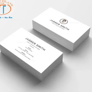 Mẫu in card visit đẹp, đơn giản với nền trắng chữ đen