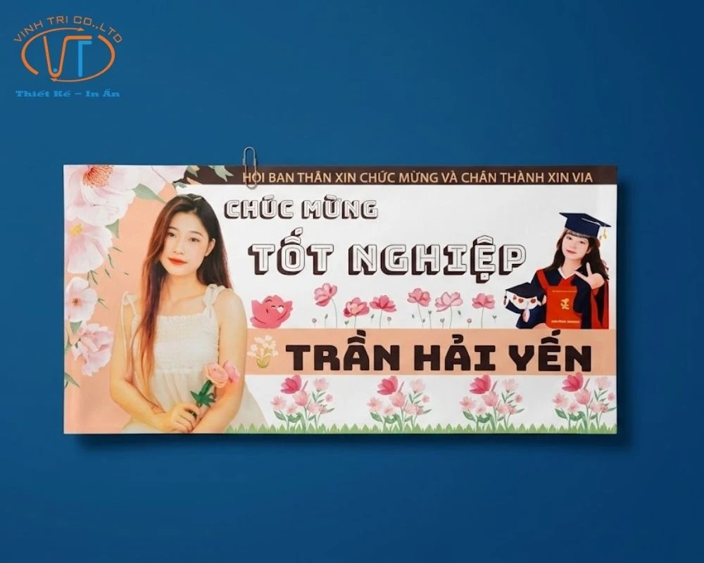 Banner mừng lễ tốt nghiệp Trần Hải Yến