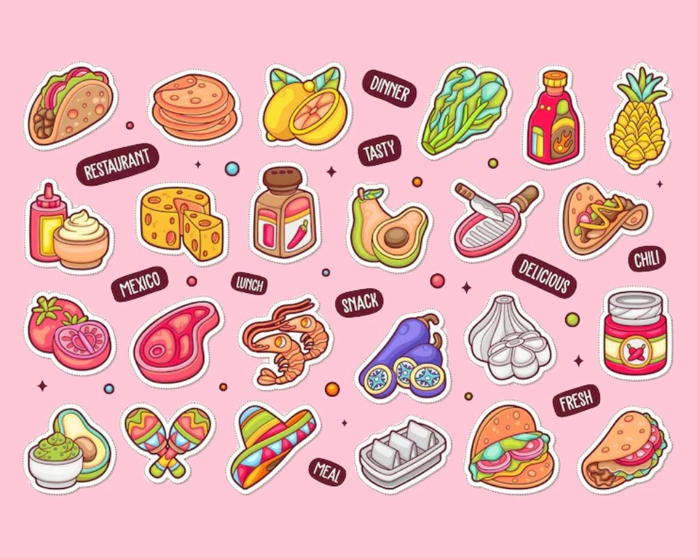 Sticker đồ ăn vặt nhỏ