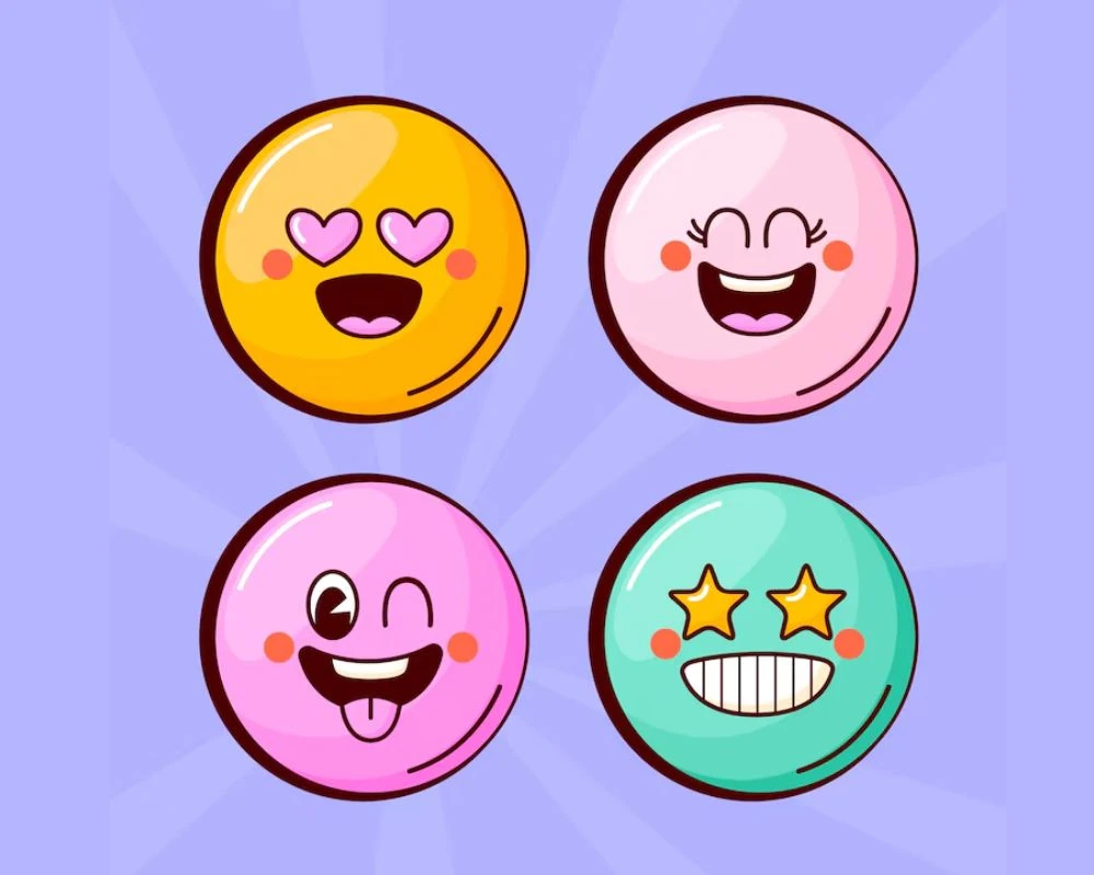 Sticker mặt cười hình tròn
