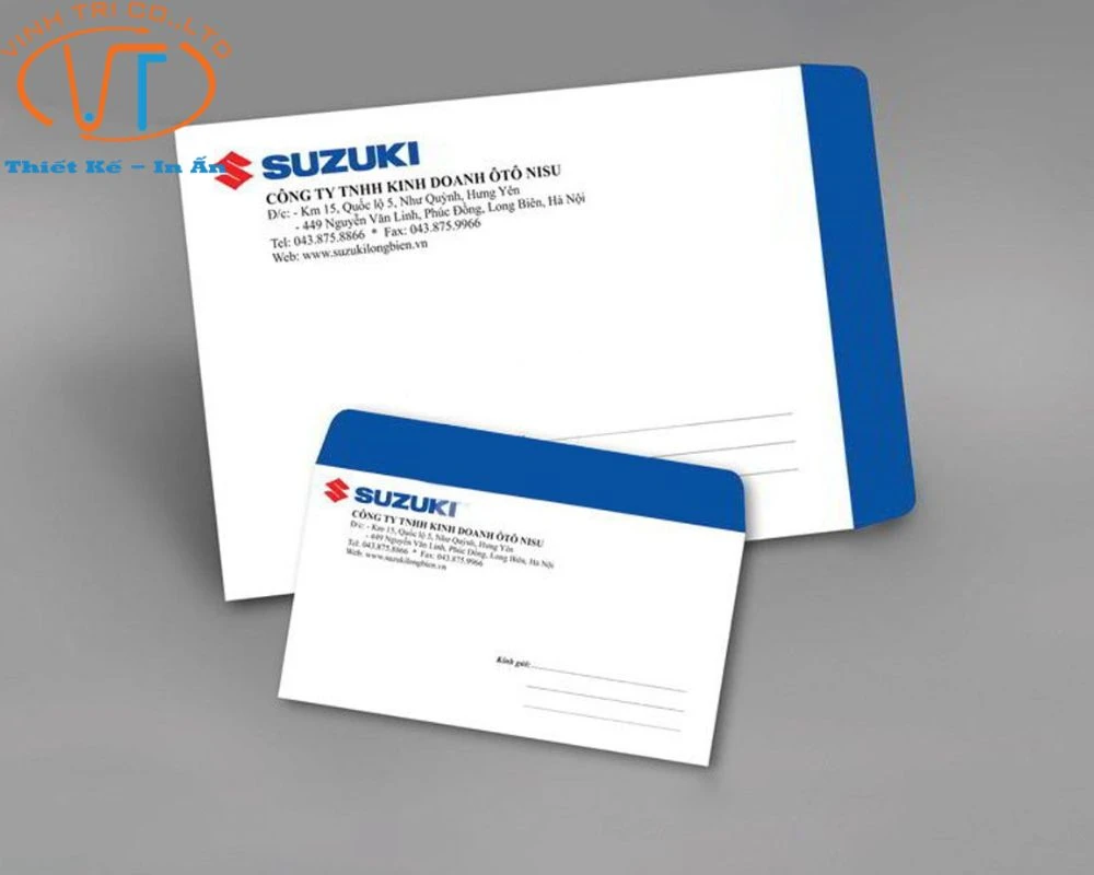 Mẫu bao thư khổ A4 màu trắng của thương hiệu Nhật Bản Suzuki