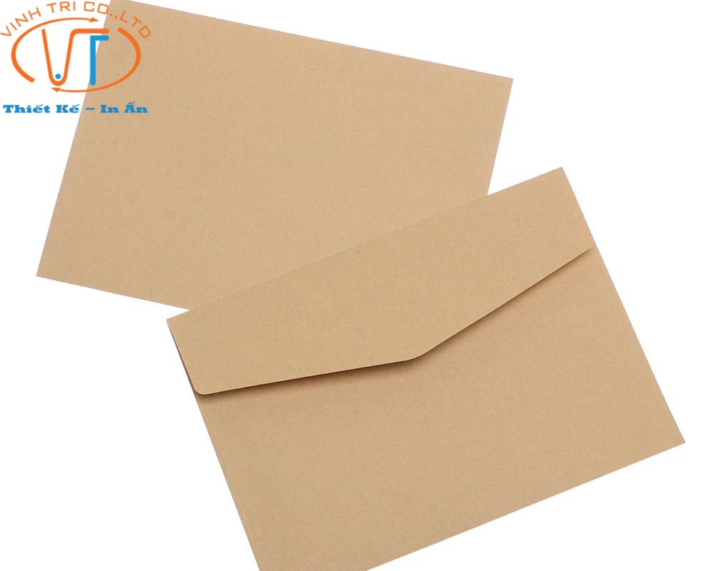 Bao thư làm bằng giấy Kraft thường sẽ có màu nâu tự nhiên