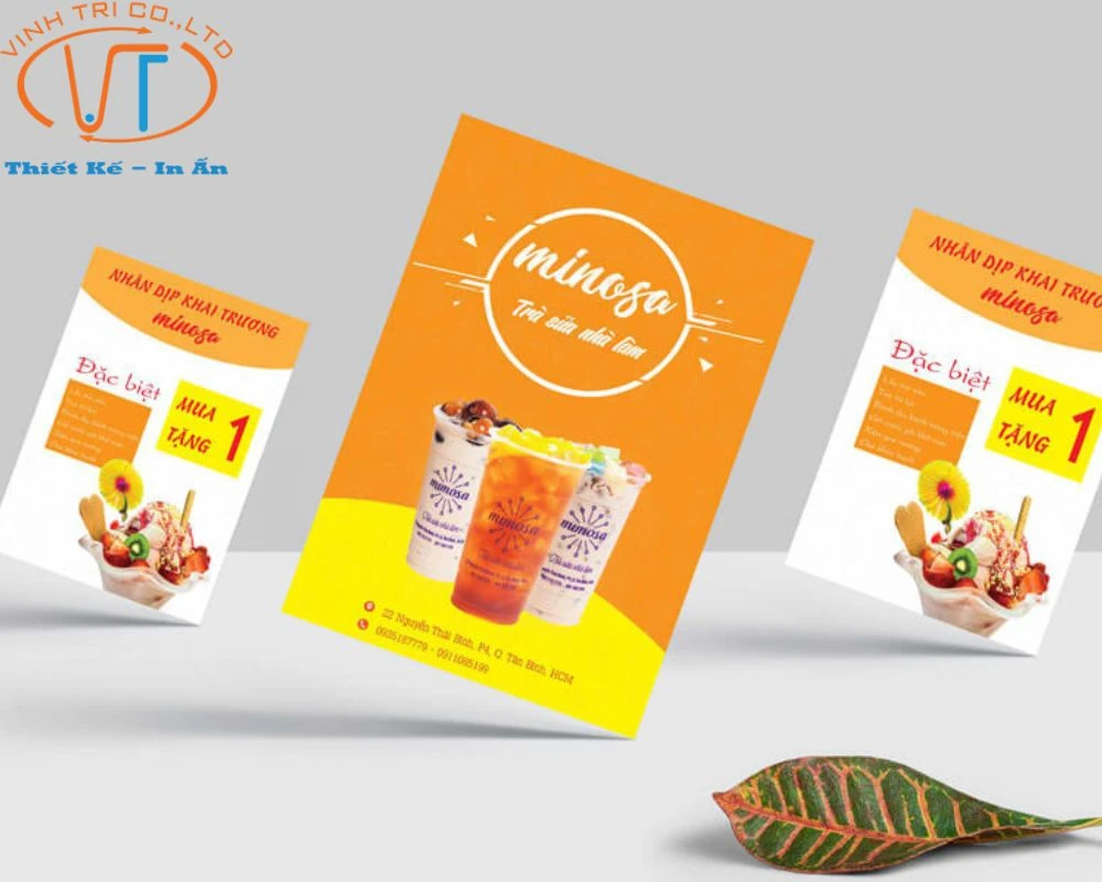Mẫu tờ rơi giới thiệu chương trình mua tặng 1 nhân dịp khai trương