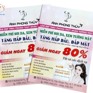 Tờ rơi làm đẹp theo phong thủy tướng mặt