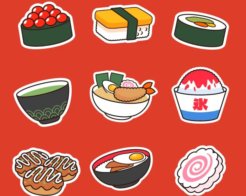Mẫu sticker đồ ăn