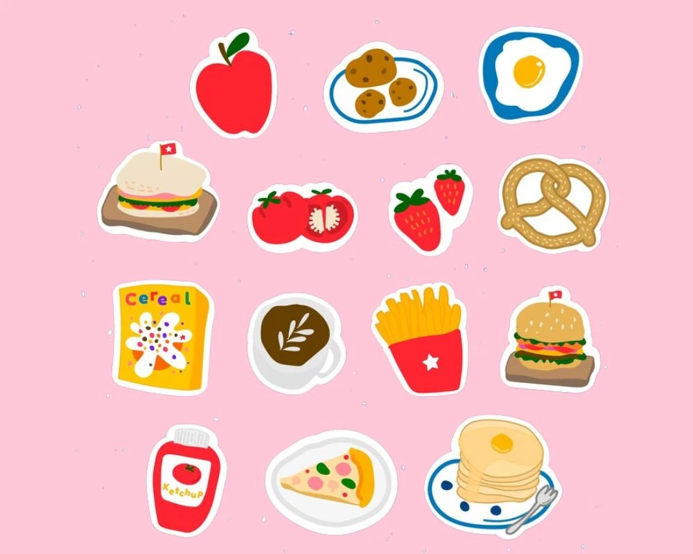 Mẫu sticker đơn giản