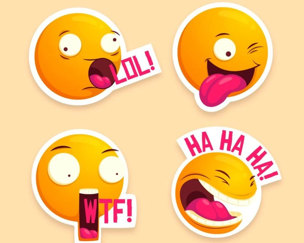 Sticker mặt cười đáng yêu