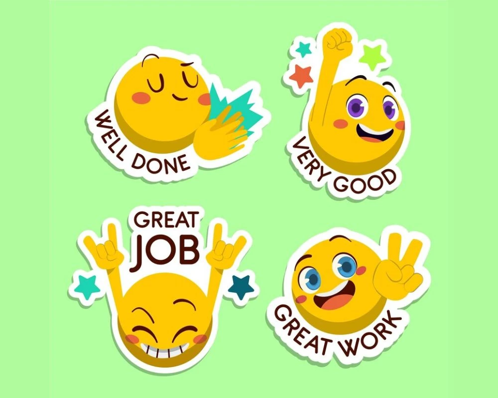 Sticker mặt cười khen thưởng