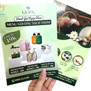 Mẫu tờ rơi gội đầu sạch thơm