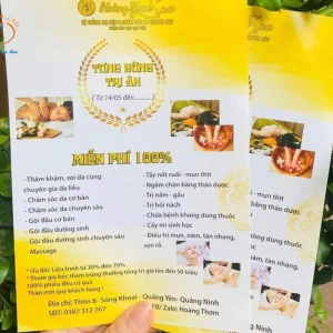 Mẫu tờ rơi Hoàng Thơm Spa