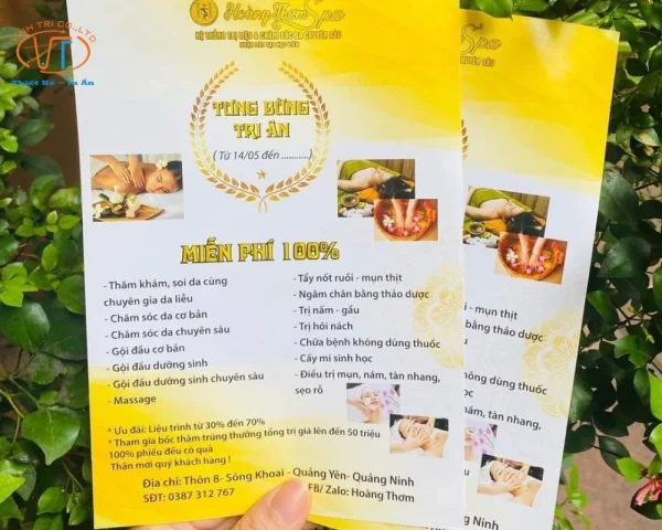 Mẫu tờ rơi Hoàng Thơm Spa