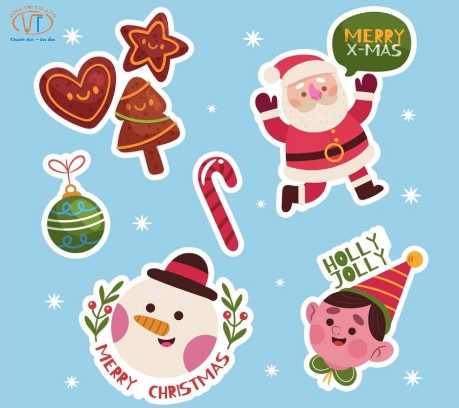 Mẫu sticker các món cho giáng sinh