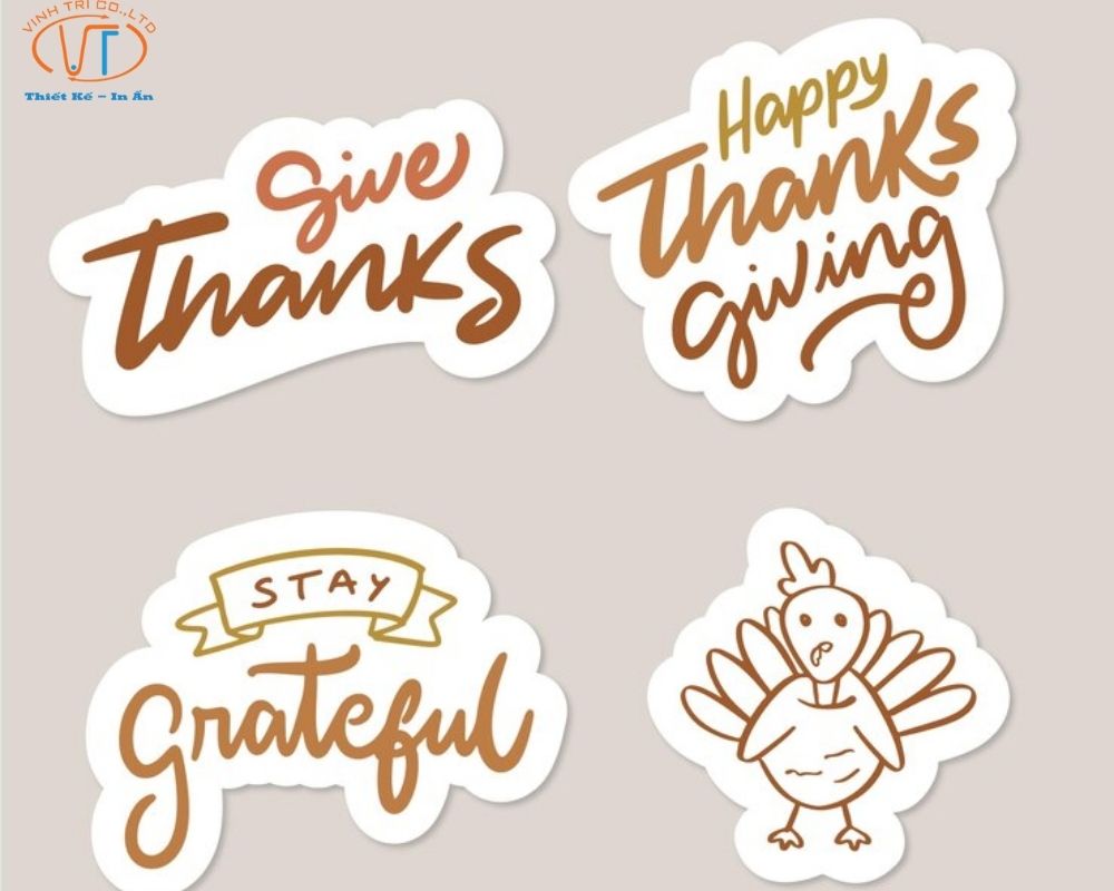 Sticker cảm ơn dạng tờ
