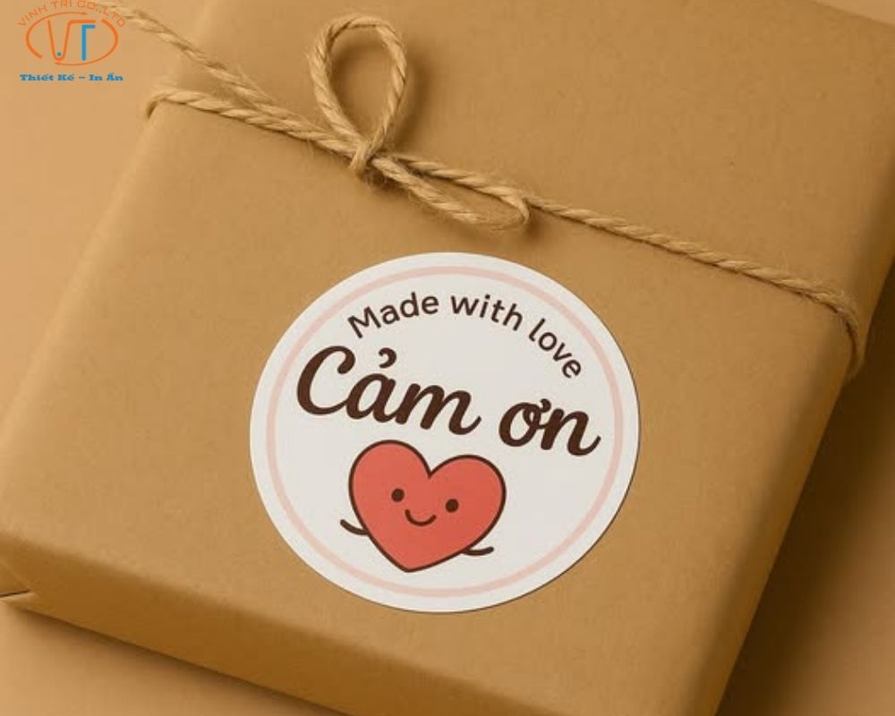 Sticker dán lên hộp quà