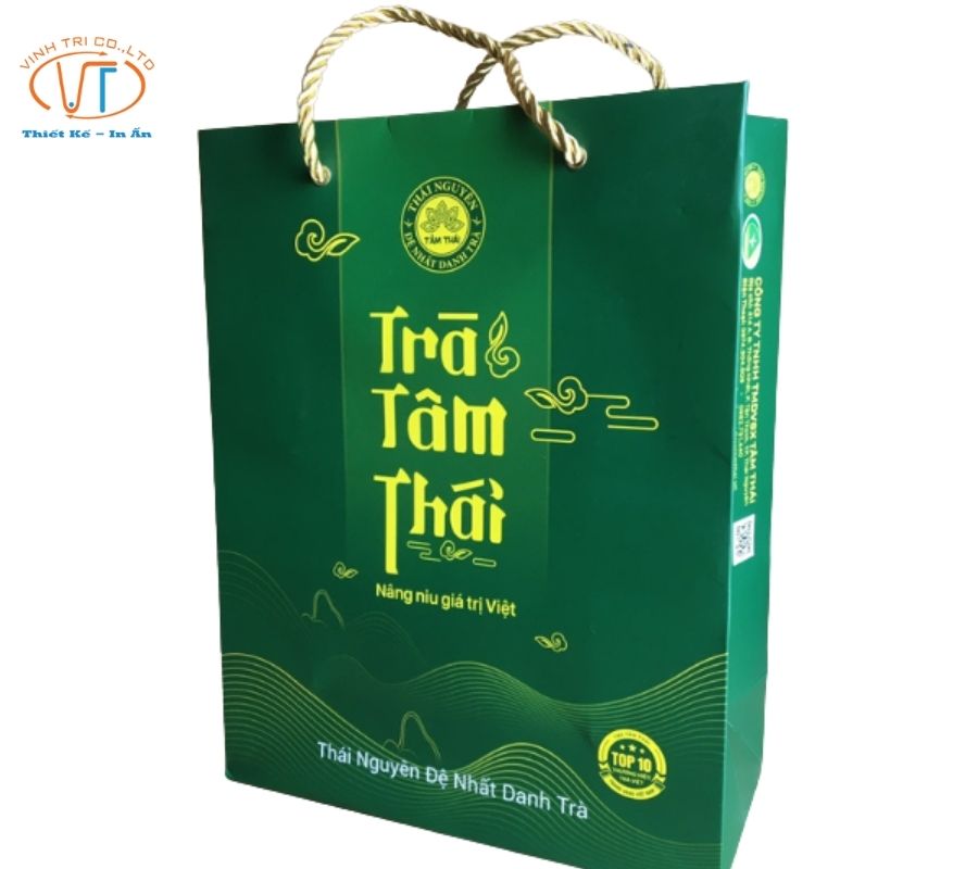 Túi giấy đựng trà làm từ giấy couche