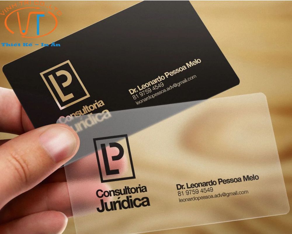 Mẫu card visit in bằng chất liệu giấy nhựa