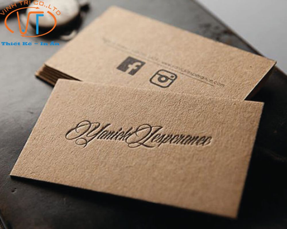 Mẫu card visit cá nhân đẹp in bằng giấy Kraft giá rẻ