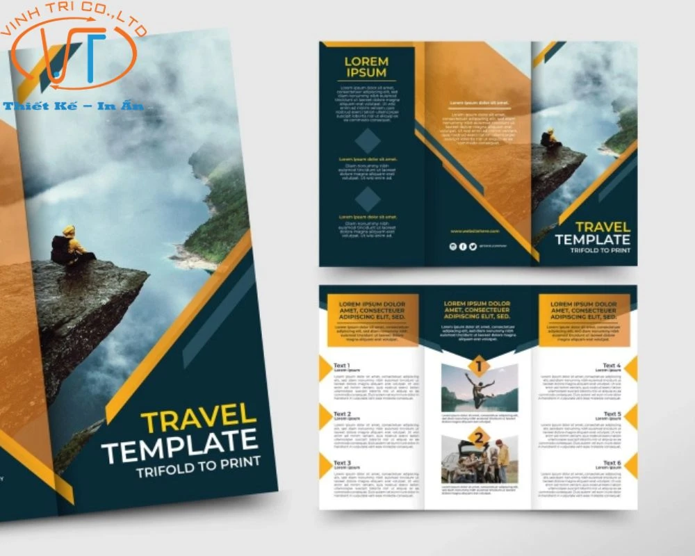 Mẫu brochure gấp 3 giới thiệu chương trình du lịch