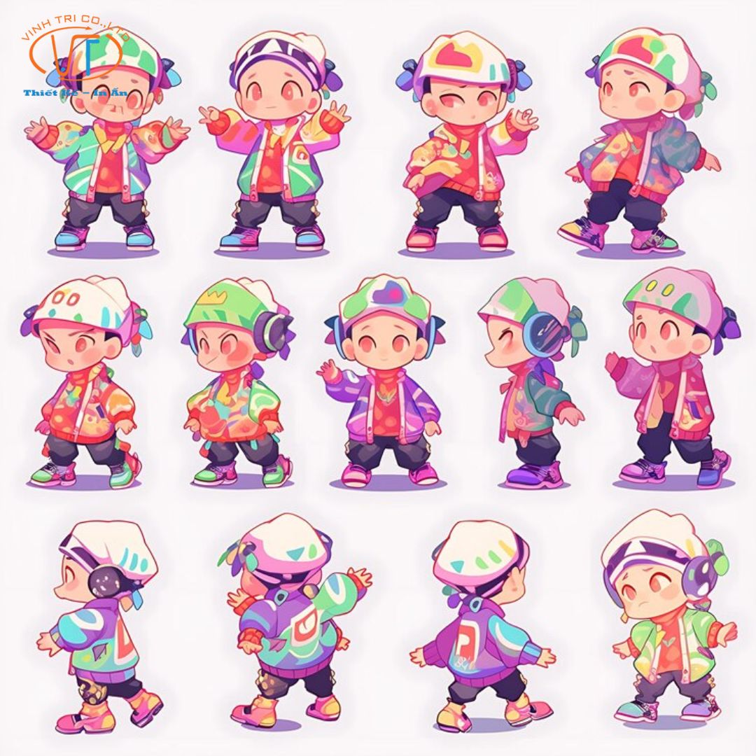 Sticker anime câu bé