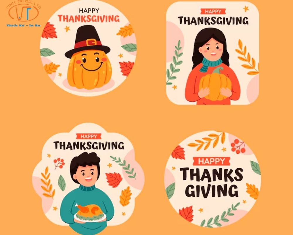 Sticker cảm ơn cho ngày lễ