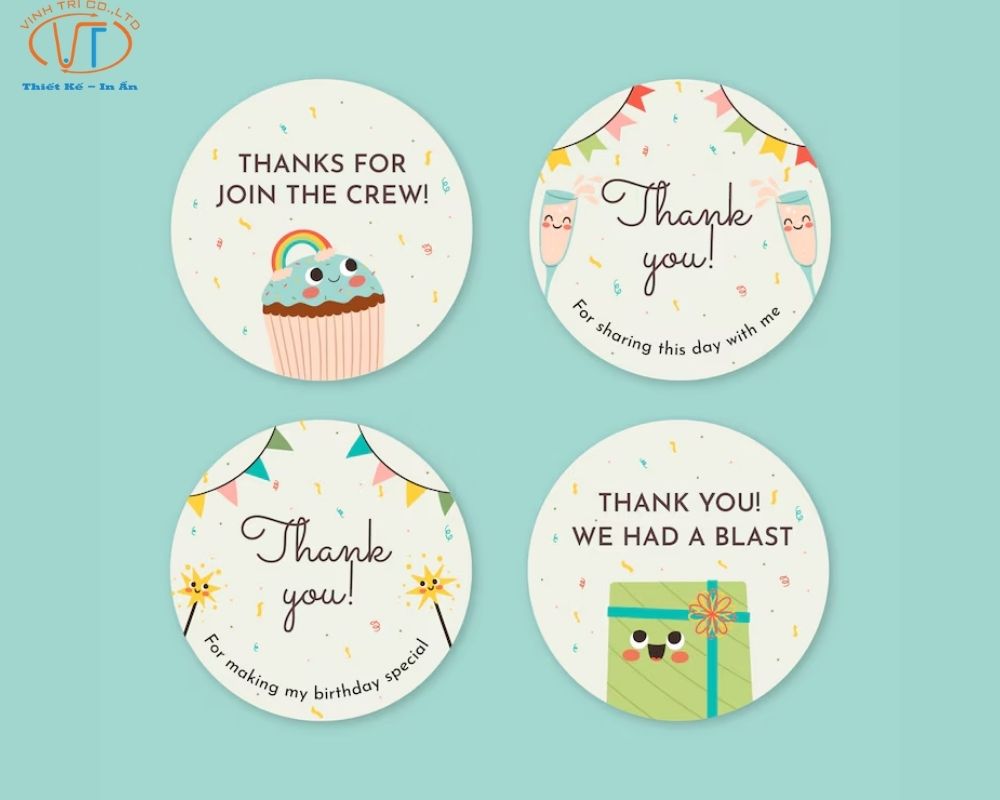 Nhãn dán sticker cảm ơn