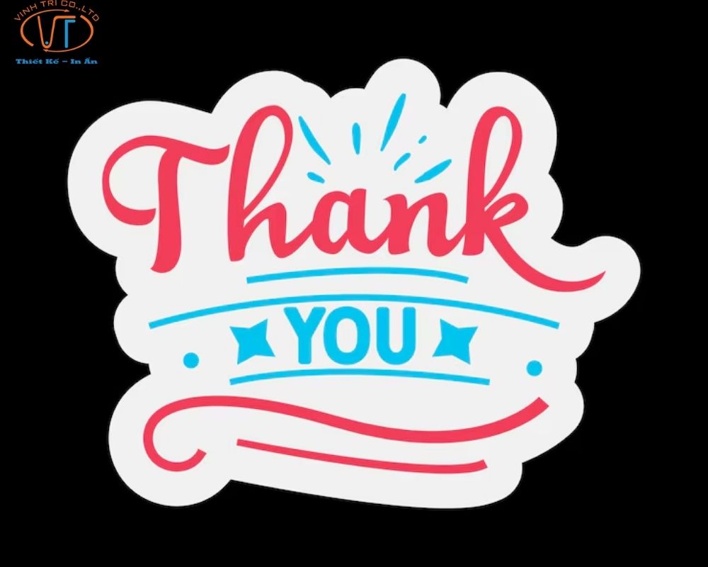 Sticker chữ thank you