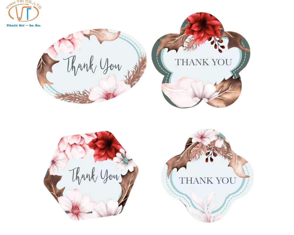 Thank you sticker thiết kế đẹp mắt