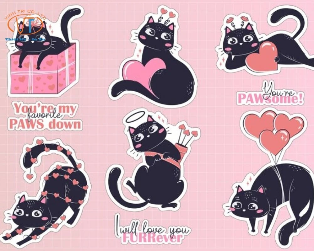 75+ Mẫu Nhãn Dán Sticker Mèo Cute, Cực Đáng Yêu