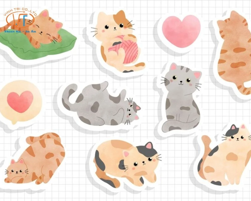 75+ Mẫu Nhãn Dán Sticker Mèo Cute, Cực Đáng Yêu