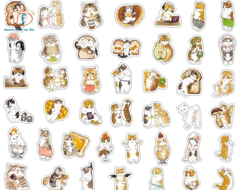 75+ Mẫu Nhãn Dán Sticker Mèo Cute, Cực Đáng Yêu