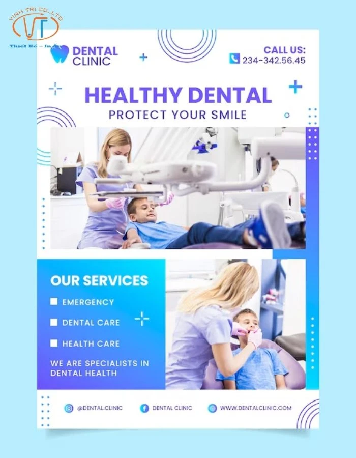 Mẫu tờ rơi nha khoa độc đáo