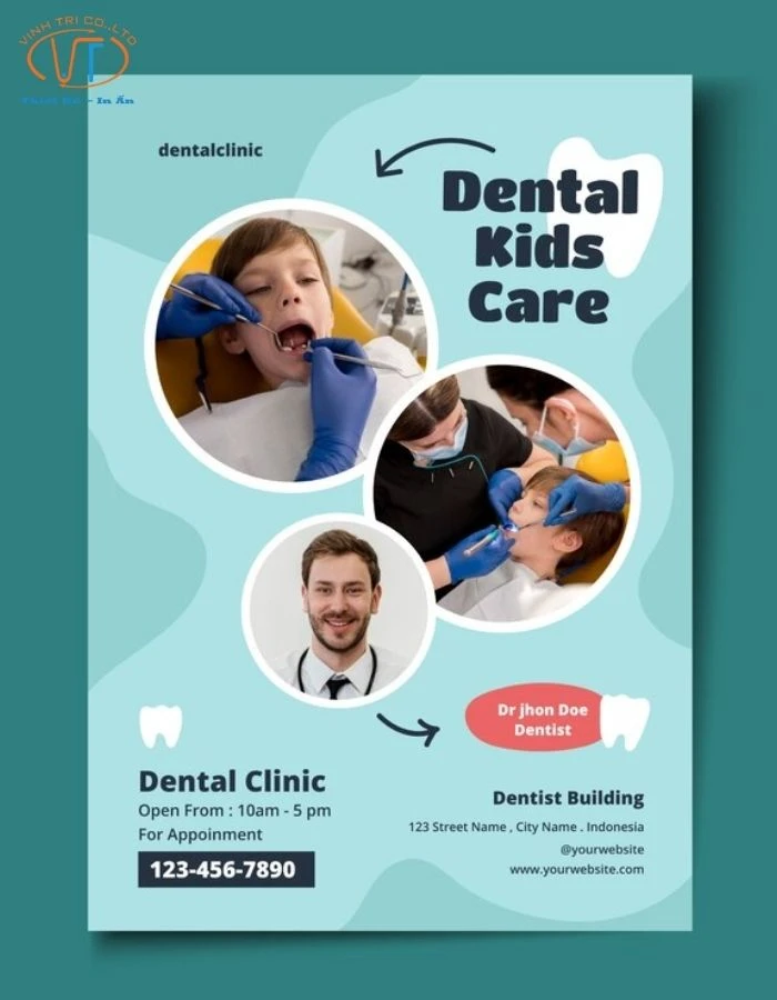 Mẫu tờ rơi nha khoa cung cấp các dịch vụ nha khoa đang được giảm giá