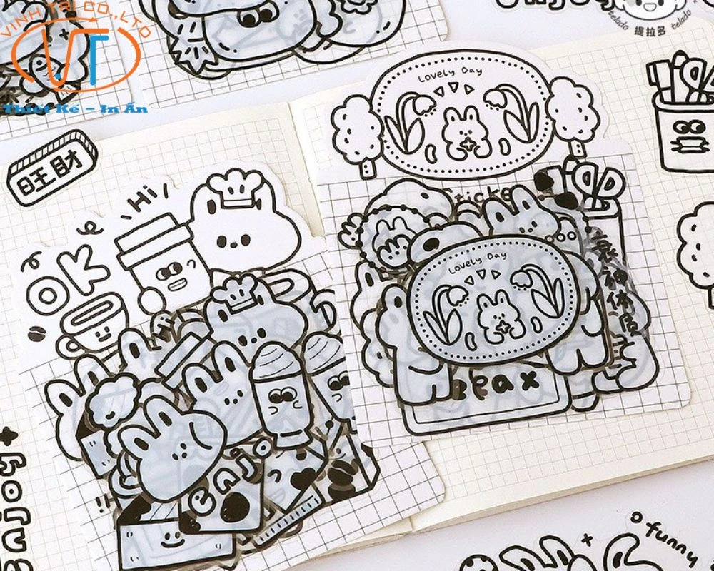 75+ Mẫu Sticker Cute Không Màu Đẹp, Ấn Tượng Và Dễ Thương