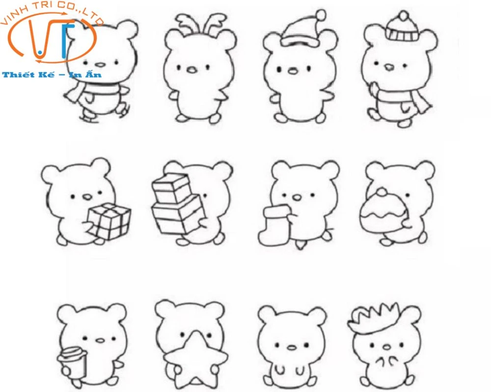 75+ Mẫu Sticker Cute Không Màu Đẹp, Ấn Tượng Và Dễ Thương