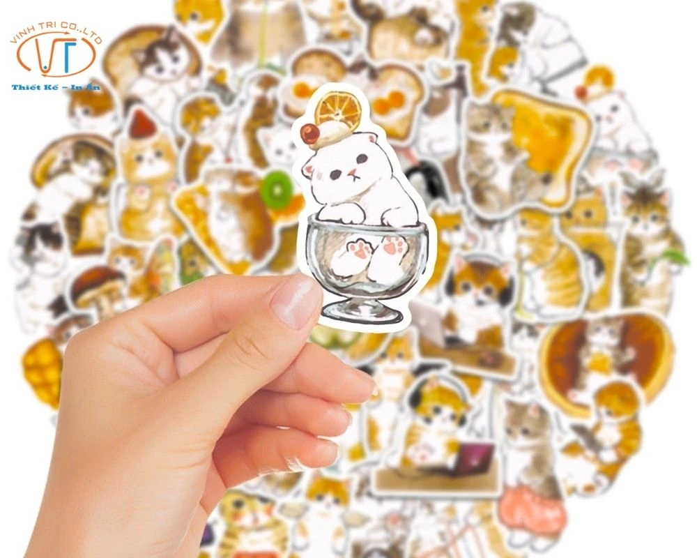 75+ Mẫu Nhãn Dán Sticker Mèo Cute, Cực Đáng Yêu