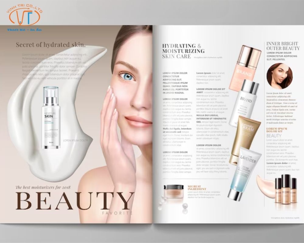 Kích thước in catalogue mỹ phẩm A4