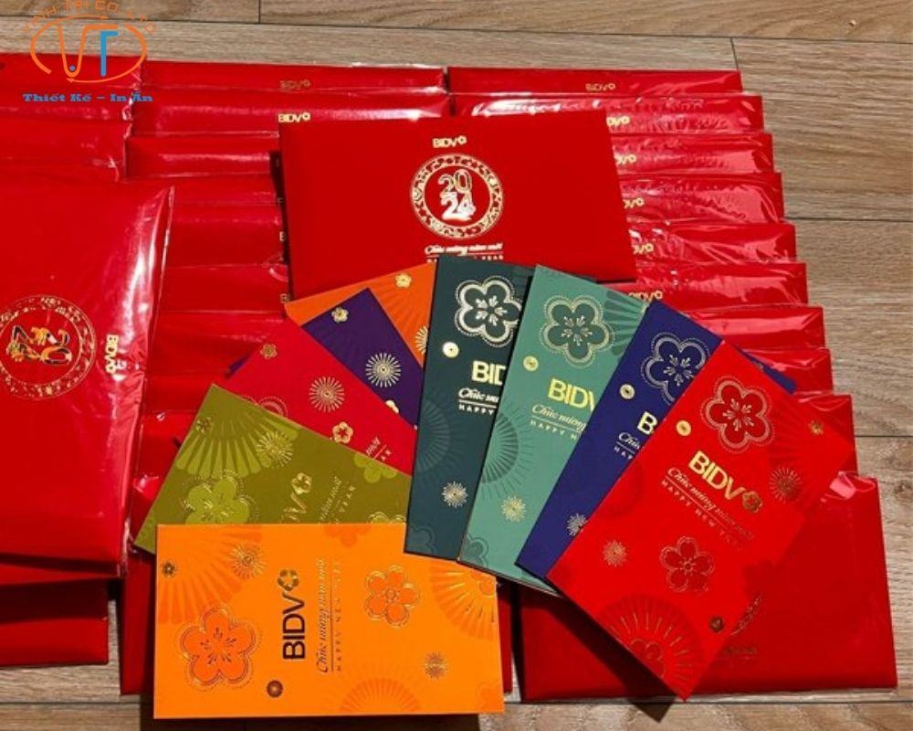 Mẫu bao lì xì ngân hàng BIDV