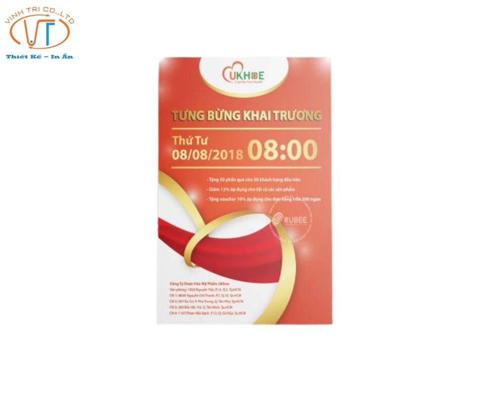 Tờ rơi grand opening đẹp