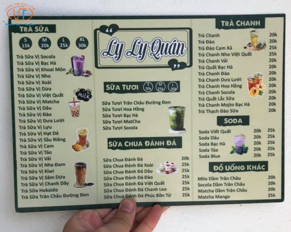 Menu bìa cứng
