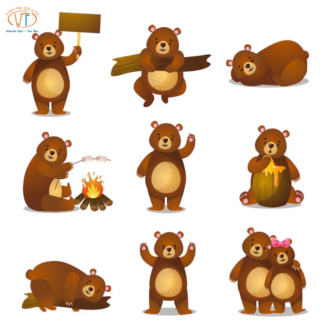 Sticker Gấu
