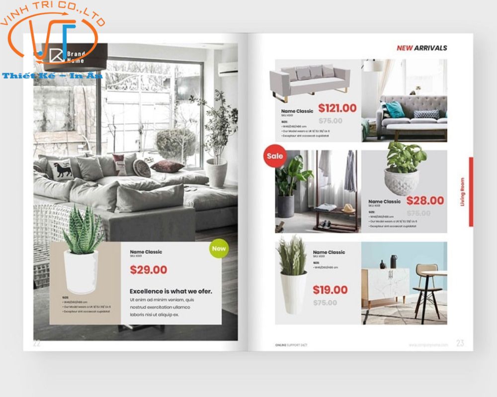 Khi thiết kế catalogue nội thất cần phải lưu ý hình ảnh và nội dung của sản phẩm