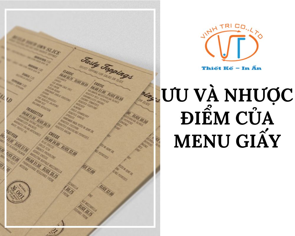 Ưu và nhược điểm của menu giấy