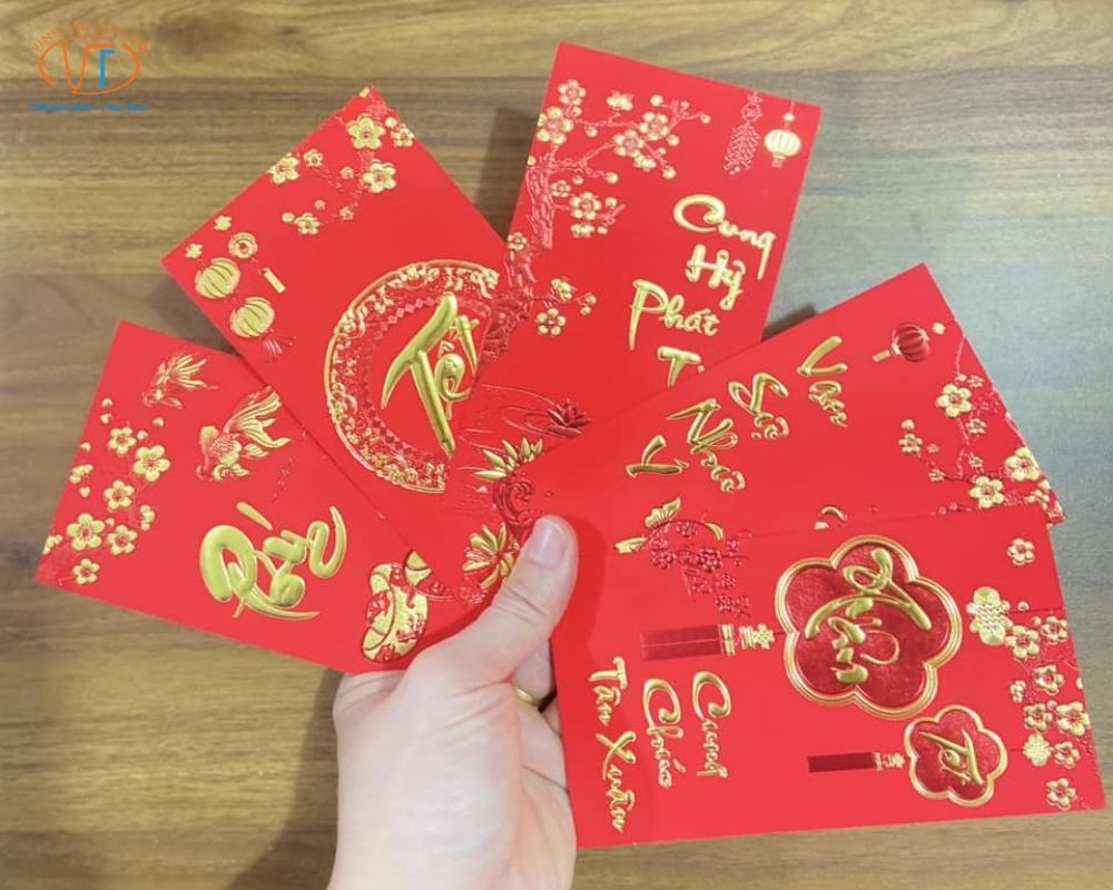 Bao lì xì màu ánh kim