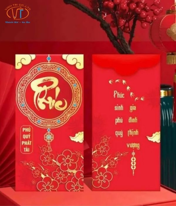 Mẫu bao lì xì chữ Phúc