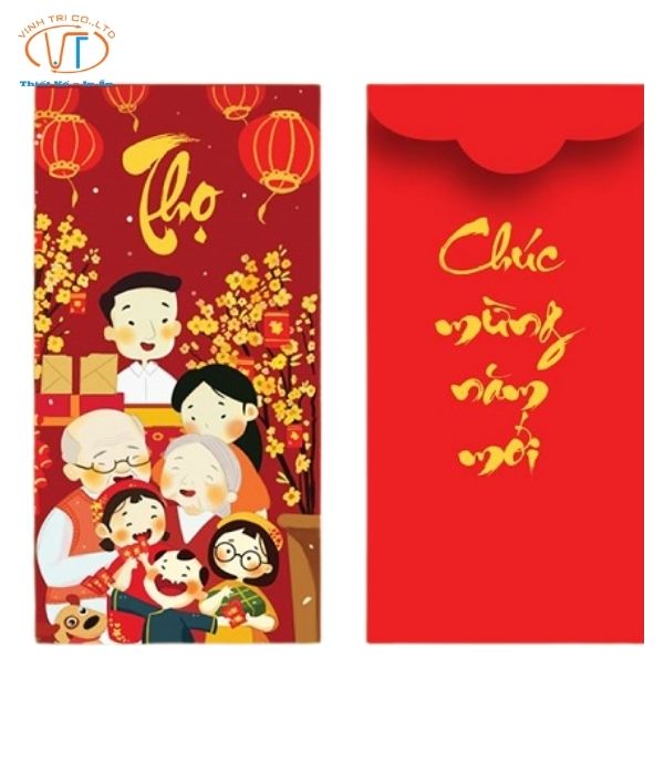 Bao lì xì chữ Thọ